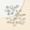50pcs/lot CCB Spacer Beads Charms Antique Silver Color Spacer Beads Charms Pendants For DIY Bracelets Jewelry Making Accessories