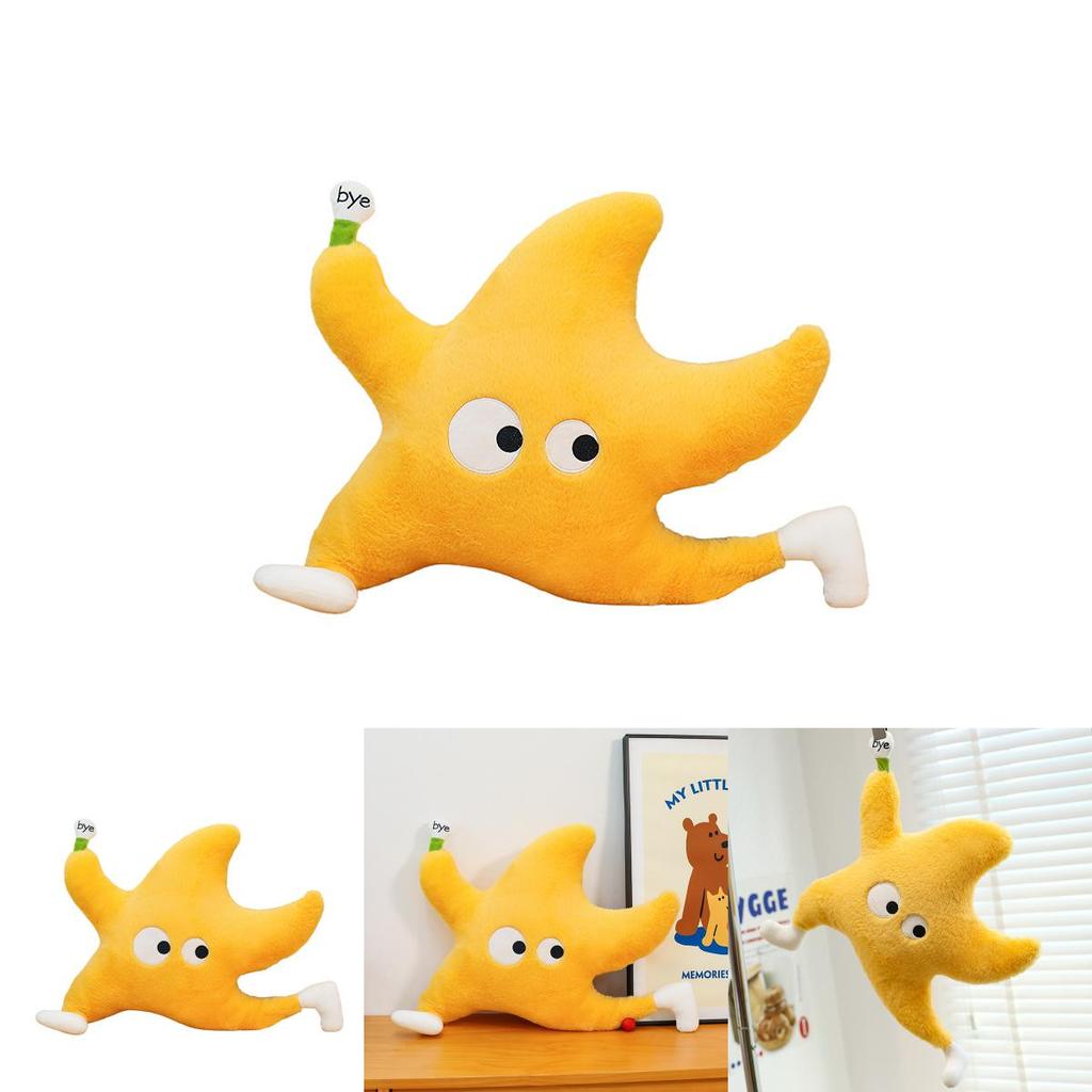 Star Plush Pillow With Running Posture Design For Kids Bed Headboard Decor