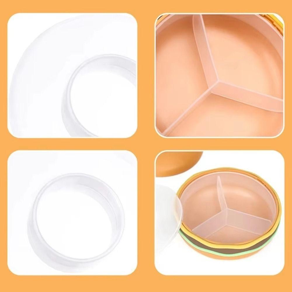 Sealed Portable Medicine Dispenser with Lid Mini Hamburger Storage Case  Elderly