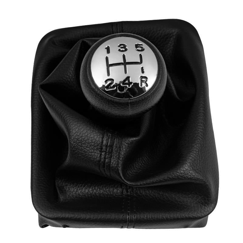 Car Accessories 5 Speed Gear Shift Knob Shifter Lever Stick Gaiter Boot Cover For Peugeot 206 406 Manual