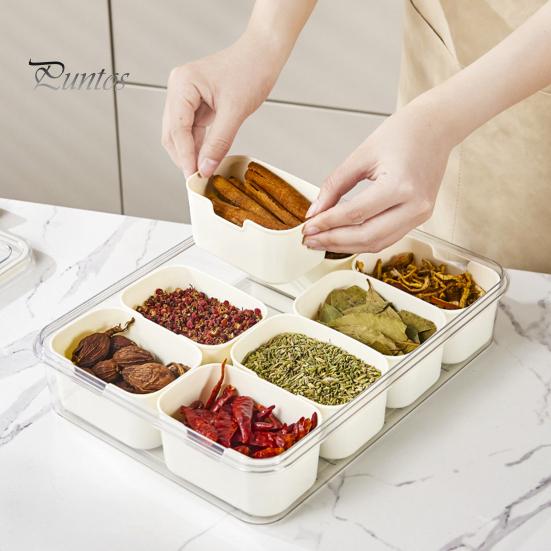 Snack Box with 8 Compartments Space-Saving Snack Plate for Sweets Nuts Fruit Storage Snack Tray Versatile Snack Organizer