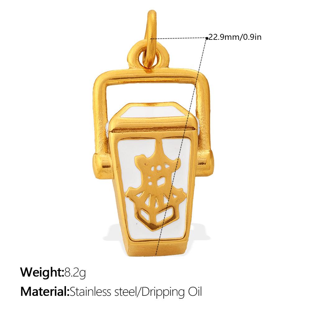  1Pcs Stainless Steel 18K Gold Plated Pendant Waterproof Women Charms Gold Color DIY Accessories Charms Jewelry