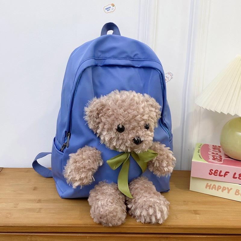 Internet Celebrity Cute Bear Doll Backpack Female 2025 New Student Bag Personalized Versatile Casual Backpack