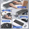 Multi-Device Wireless Keyboard & Mouse: Seamlessly Connect To Laptops, Desktops, Tablets, and Phones with Three-mode and Dual-mode Compatibility.