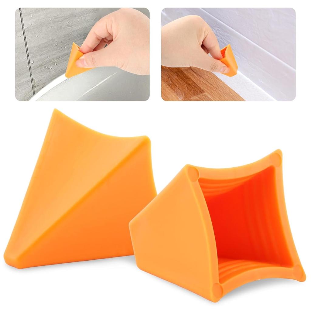 2 PCS Silicone Seam Tool Silicone Caulking Tool, Caulk Applicator, Easy To Use and Reusable Caulking Applicator Finishing Tool for Kitchen, Bathroom,
