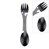 5 In 1 Portable Multifunction Spoon Fork Bottle Can Opener   Cutter For Camping Picnic   Knife For Children Camping C Made of Stainles
