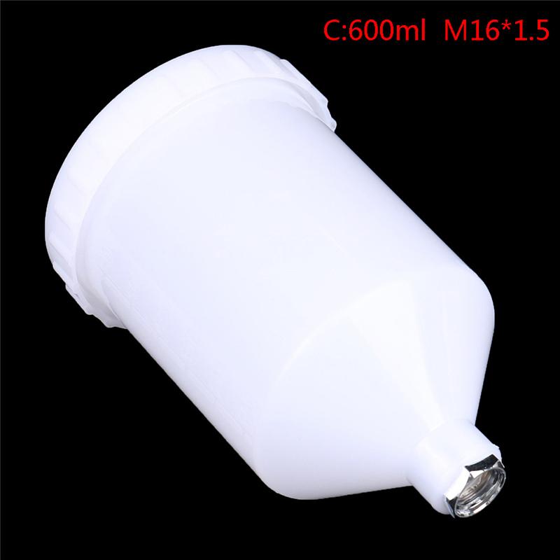 [TL][TL]600ml Plastic Spray Paint Pot Sprayer Cup Air Gravity Feed Fastmover Thread Connector For Spray Tools