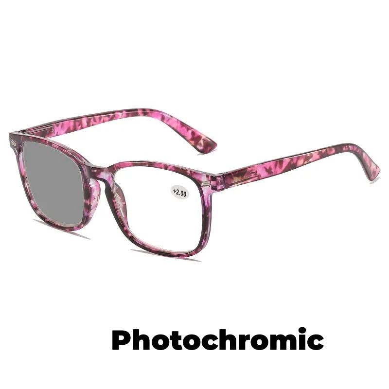 Photochromic Presbyopia Glasses Hd Blue Light Blocking Reading Glasses For Men & Women Fashion Print Uv-Protective Eyewear