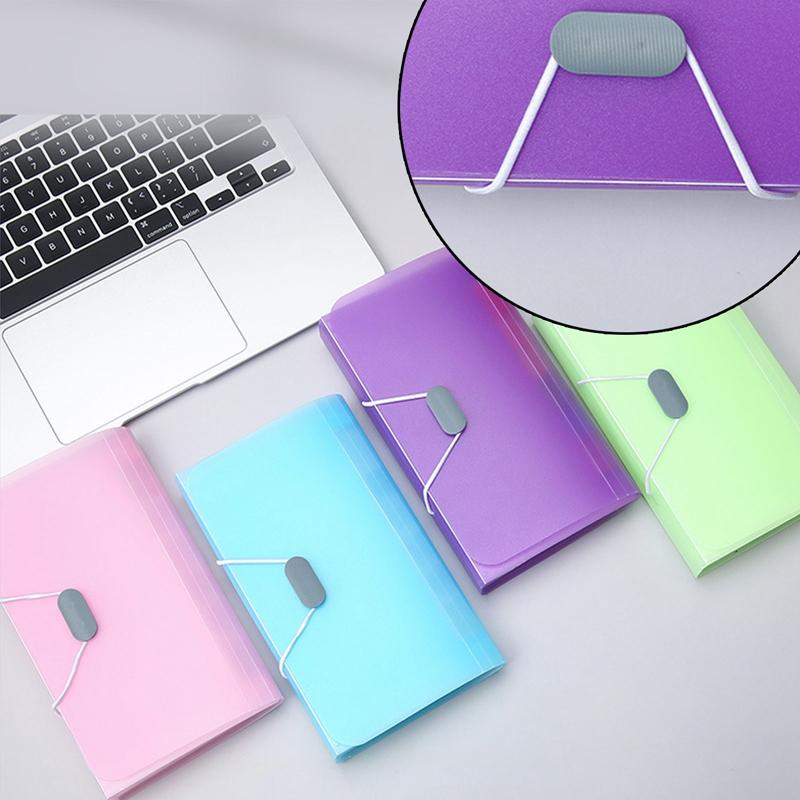 A6 Expanding File Folder Buckle Wallet Organ Bag Documents Folders Organizer File Pouch Bill Folder Family School Office Binder Quality