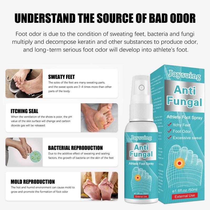 Jaysuing Athlete Foot Spray For Odor And Itching Relief With Soothing Freshness 50ml