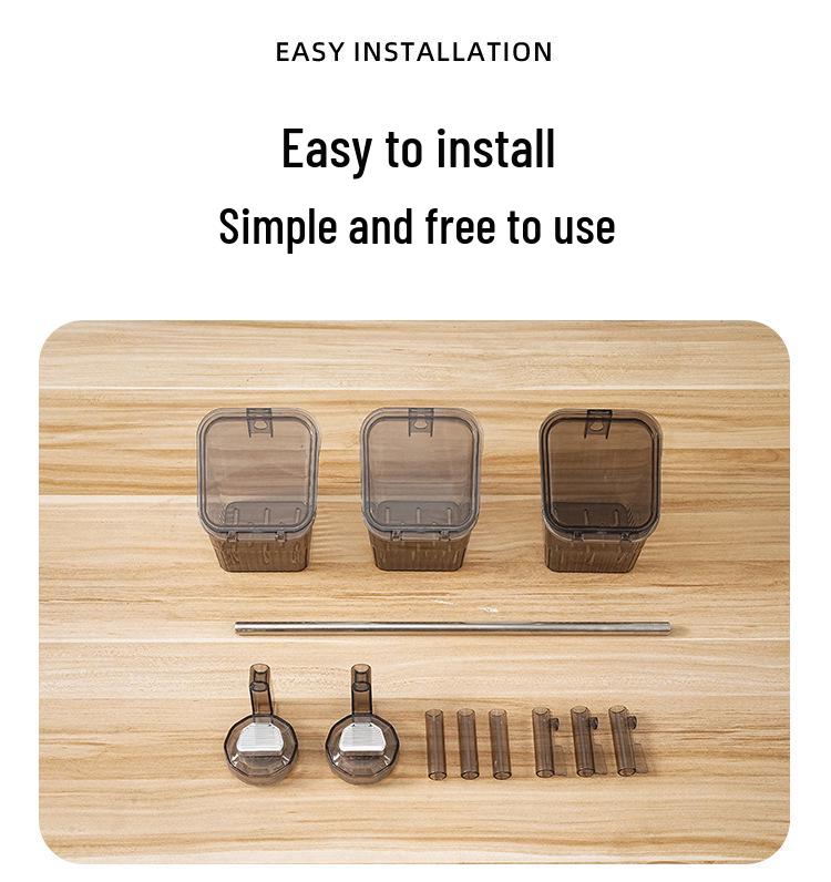 Multifunktionell Väggmonterad Köksförvaringslåda med Lock - Hålfri Transparent Sugkoppshållare för Grönsaker