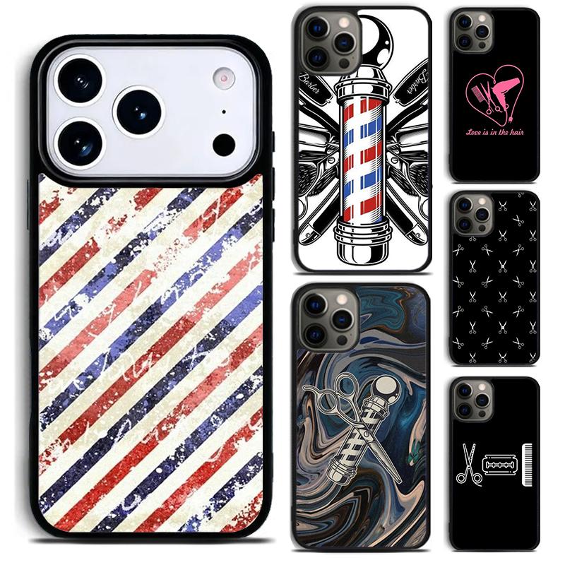 Hairdresser Barber Scissors Phone Case for iPhone 17 16 15 Pro Max Air 14 13 12 11 Plus Shockproof Cover