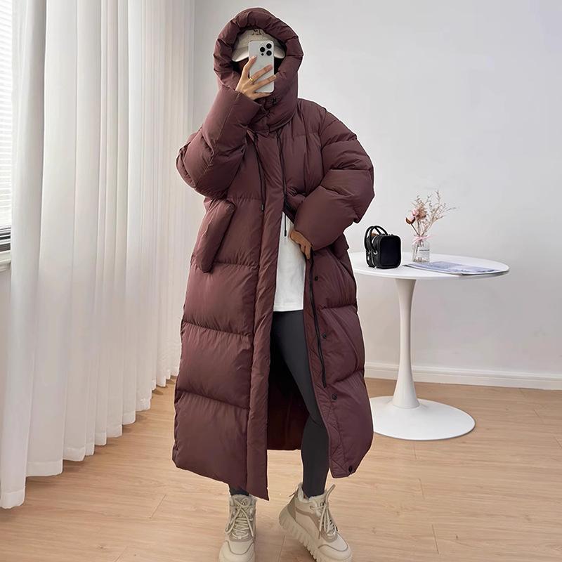 Fashion Thickened Long Down Jacket Women's and Women's 2025 Winter New Hooded Warm Jacket Big Quilt
