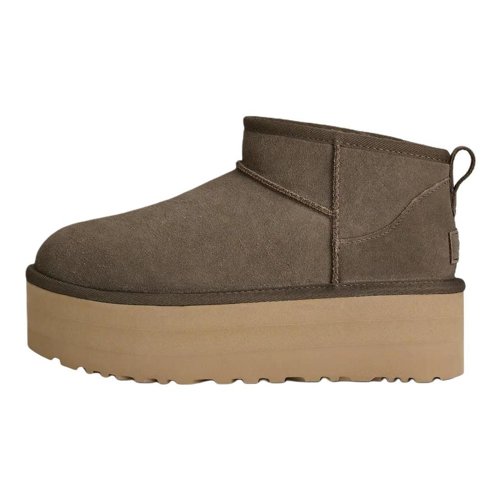 UGG Classic Ultra Mini Platform Suede Warm Versatile Slip-On Snow Boots Women boots Brown 1135092-DDRG