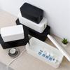 White Hidden Desktop Cable Finishing Line Storage Bin Wire Case Power Strip Case Cable Storage Box