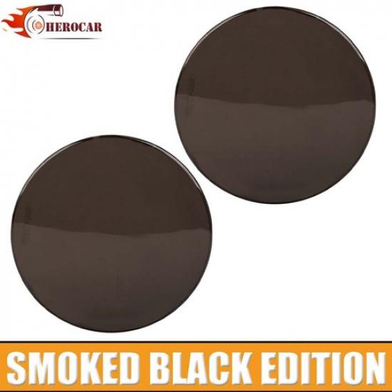 Both Sides Smoked Black Front Fog Light Lamp Cover Trim For Dodge Charger 11-14