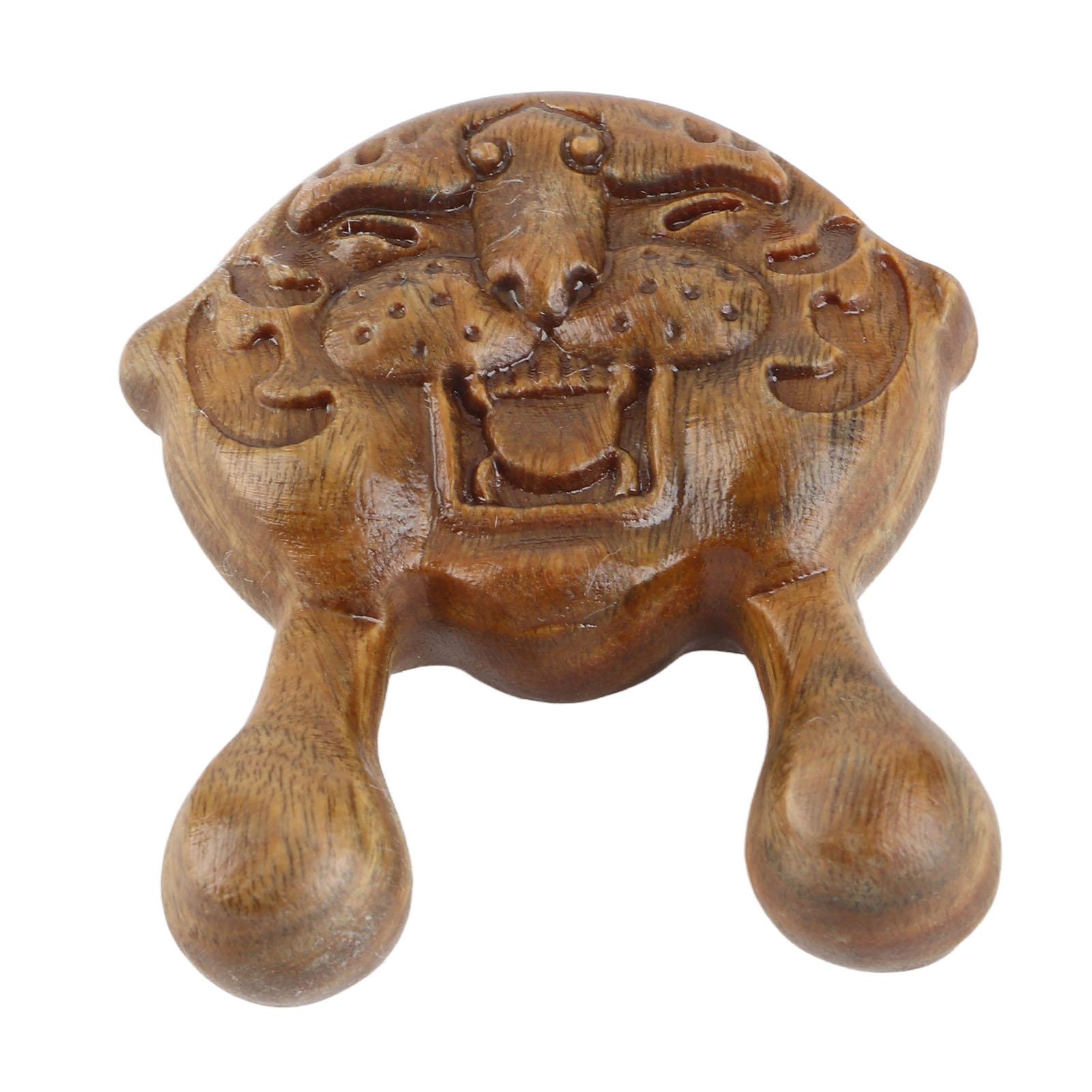 

Sandalwood Facial Massage Comb Small Tiger Multipurpose Wooden Massage Comb for Neck Eye Nose Face