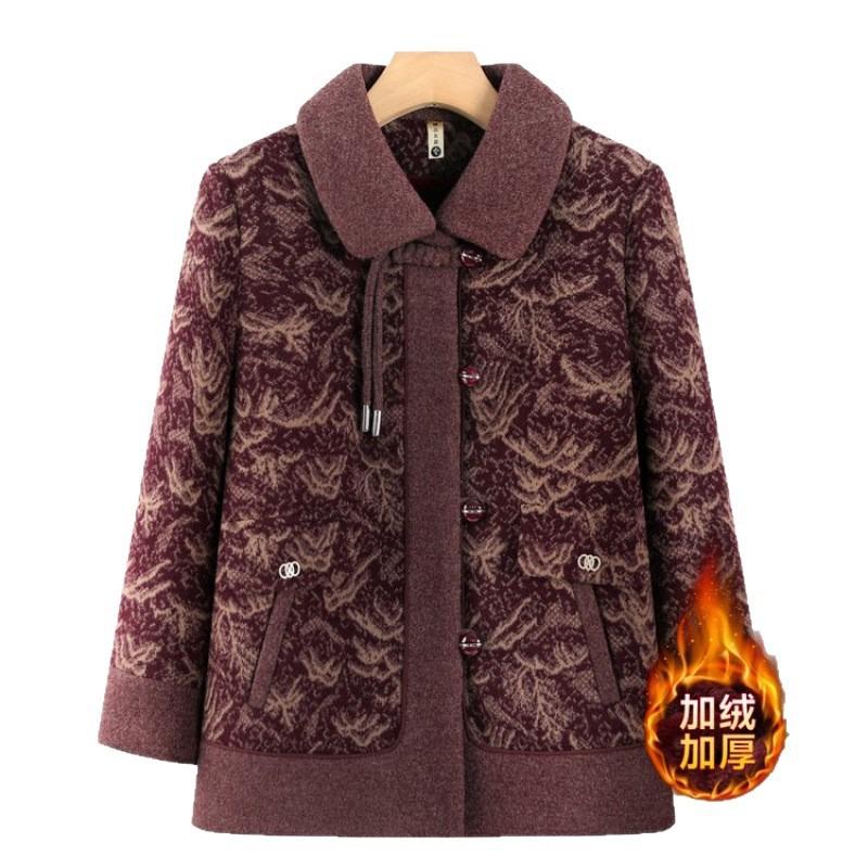 Mittelalte Großmutter Winterkleidung Fleecejacke Alte Dame Nerzoberteil Warme Mutterkleidung Dickere Kleidung