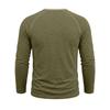 Men's Long Sleeve Henley Shirt Pullover Crew Neck Casual Slim Fit Basic Stretchy Top for Everyday Wear