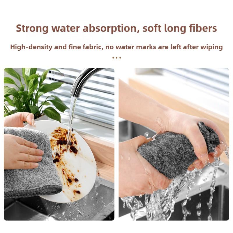 10PCS Microfiber Cleaning Cloths - Super Absorbent & Oil-Resistant Dish Towels, Multi-Use Dishcloths Kitchen Cleaning Tasks