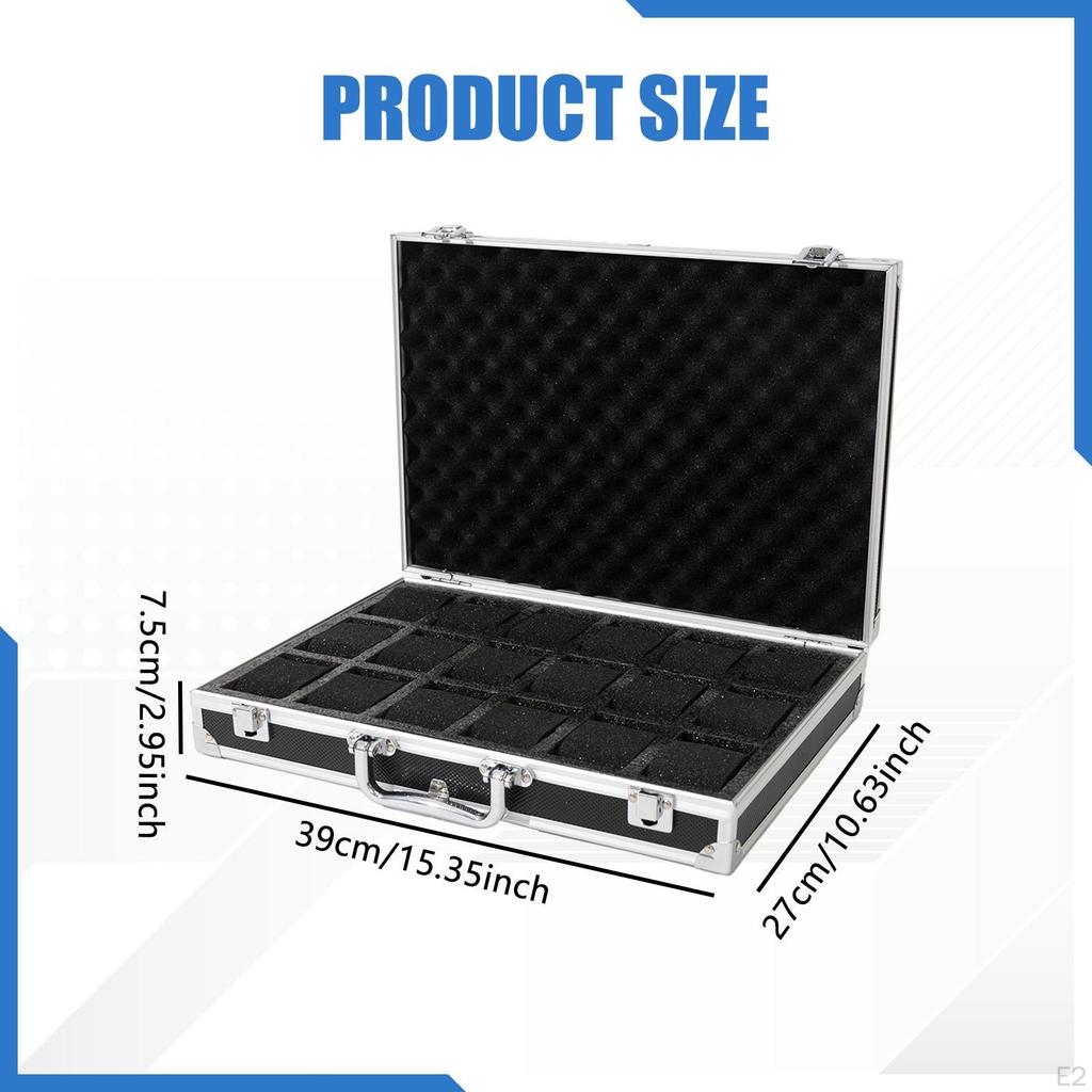 Watch Case Display with Handle Buckle Organizer Luxury Box Carry for Friends