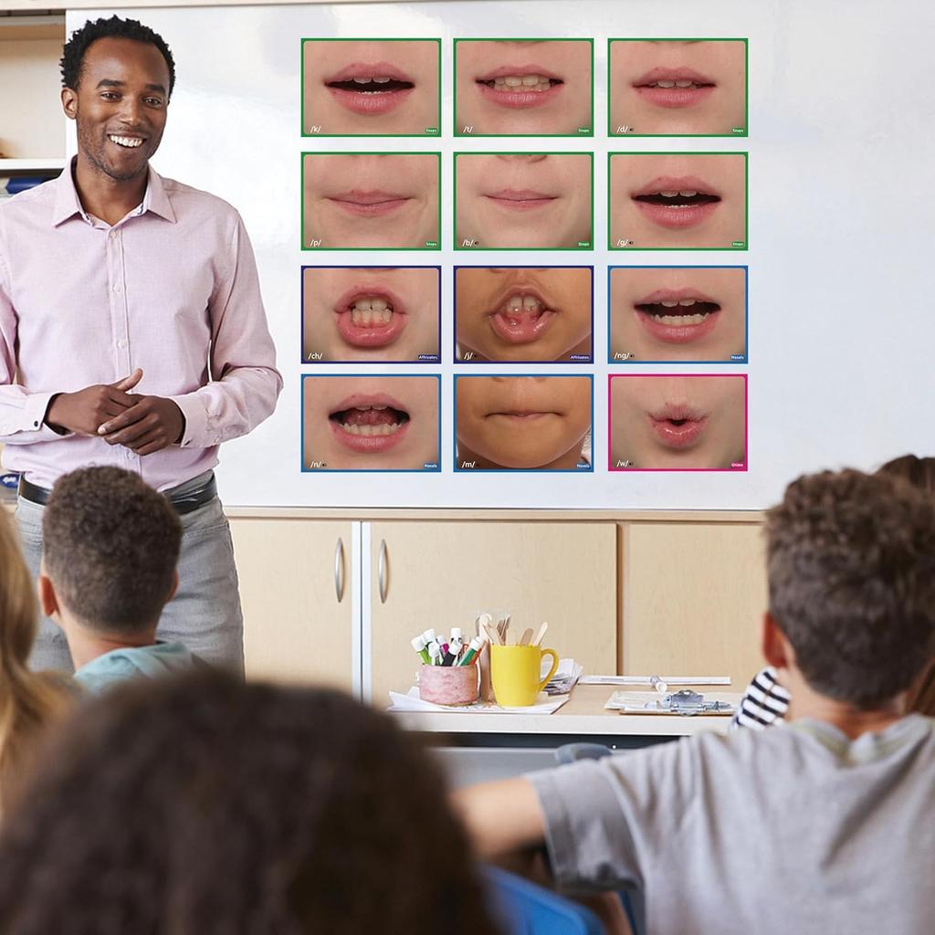49 Speech Sound Articulation Charts - Phonemic Awareness, Sound Wall Classroom Phonics, Science of Reading Sound Wall Consonants & Vowel Valley