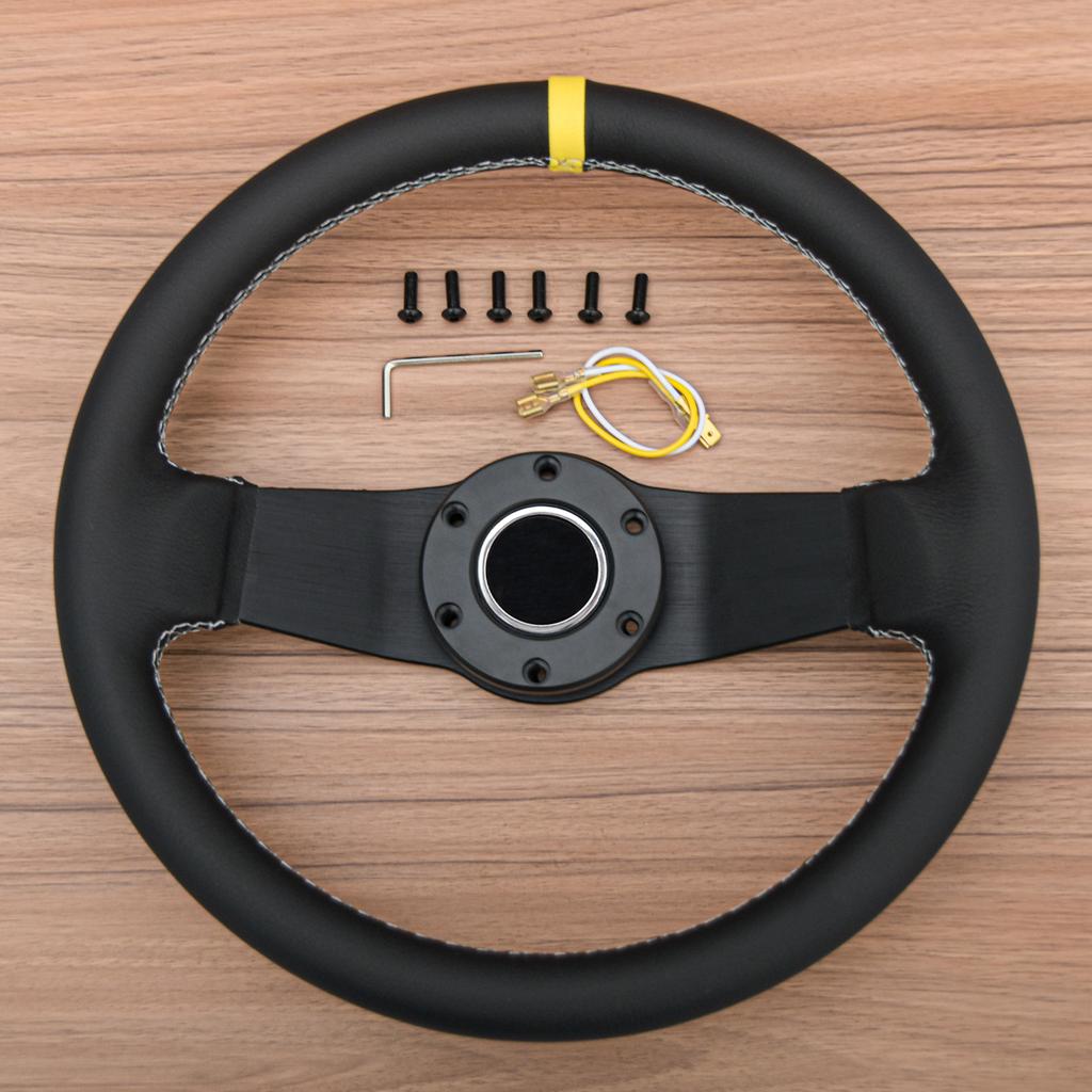 2 Spoke Blue Spoke Rally PVC Steering Wheel JDM Racing Sport Car Steering Wheel
