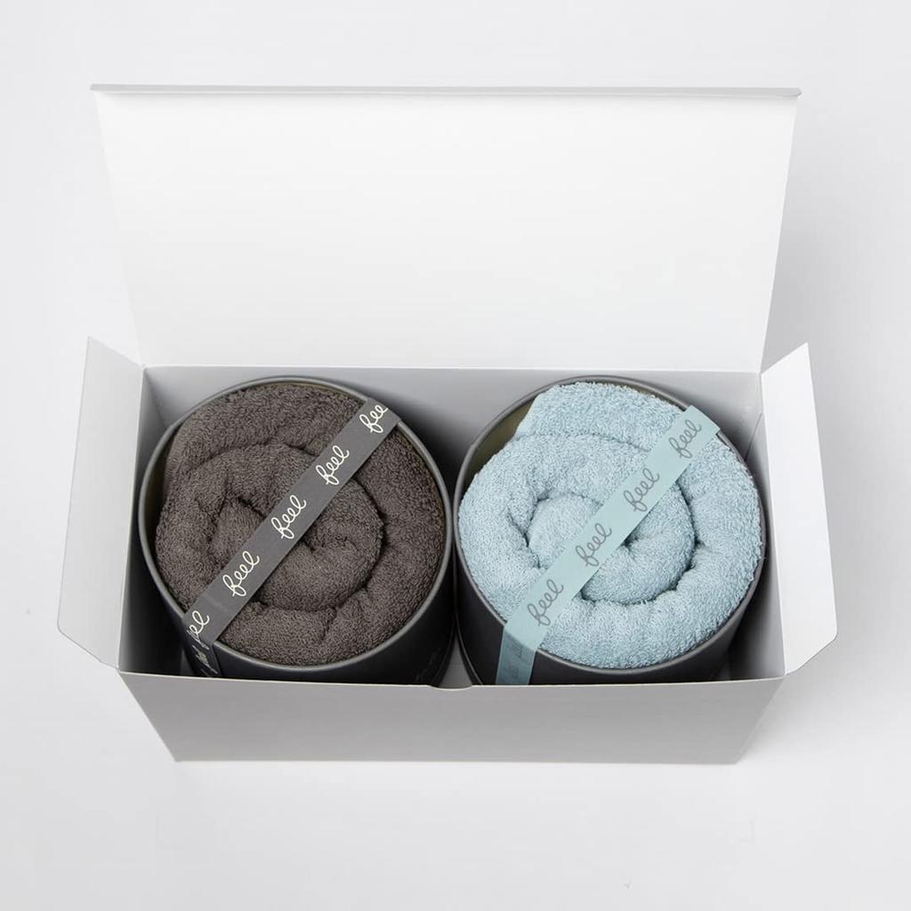 Nurture Towel Bath Towel Gift Set of 2 Greige x "Feel" (Moon Lotus)