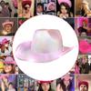 Light Up Cowgirl Hat Colorful Cowboy Hat Halloween Christmas Cow Girl Dress Up Costume Accessories