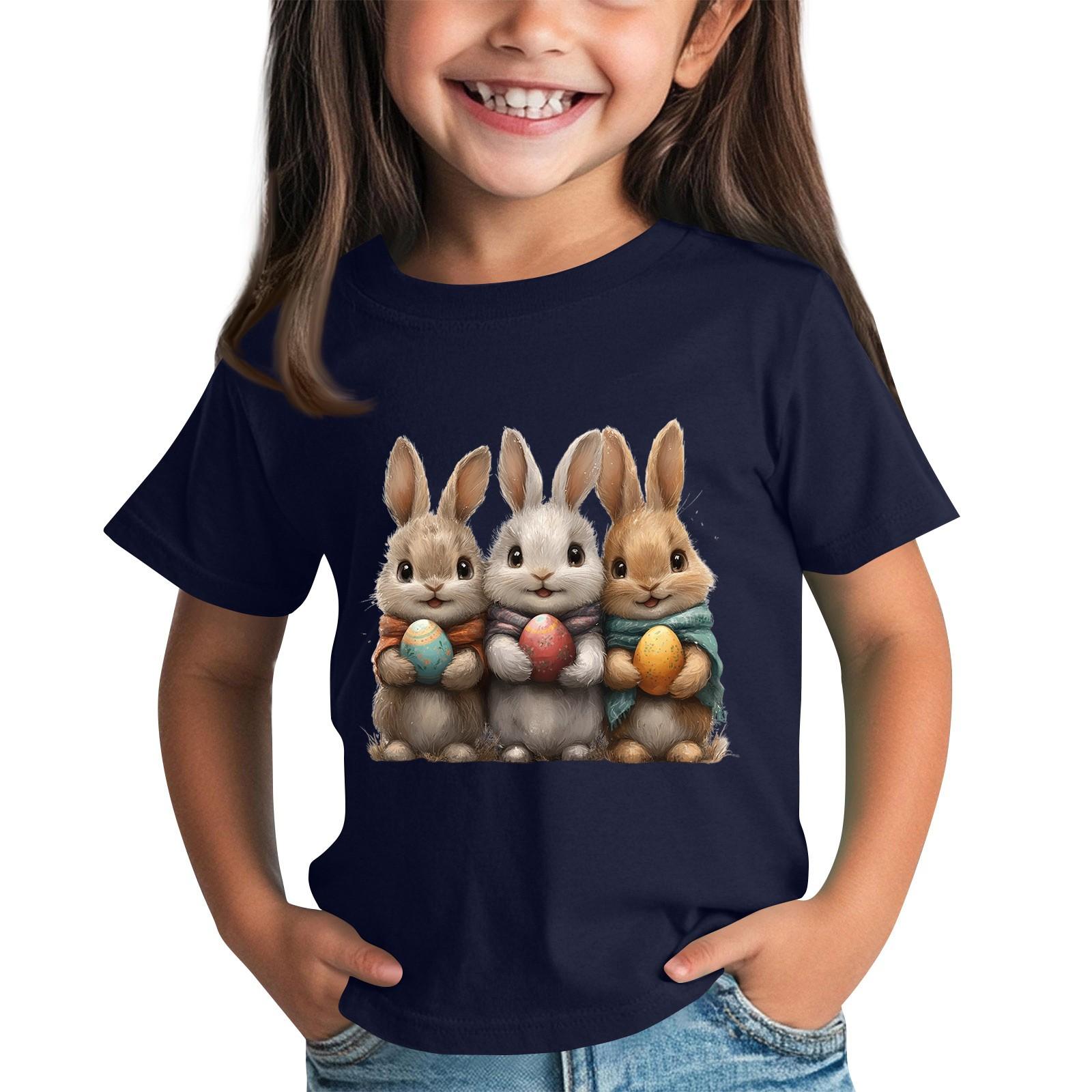 

Детская футболка с коротким рукавом и принтом животных, повседневный топ 130 тёмно-синий