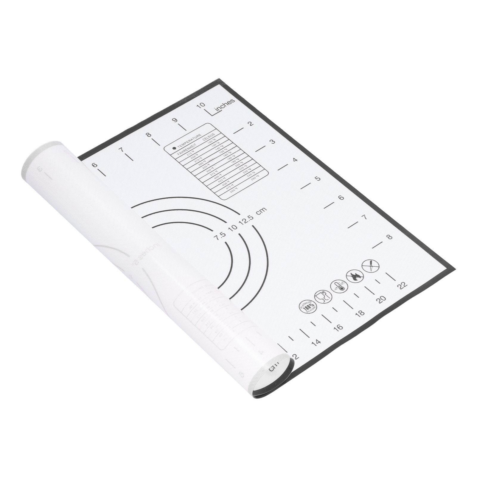 

Baking Mat Silicone Non Slip Heat Resistant Dough Mat with Scale for Home Kitchen 29x26cmBlack