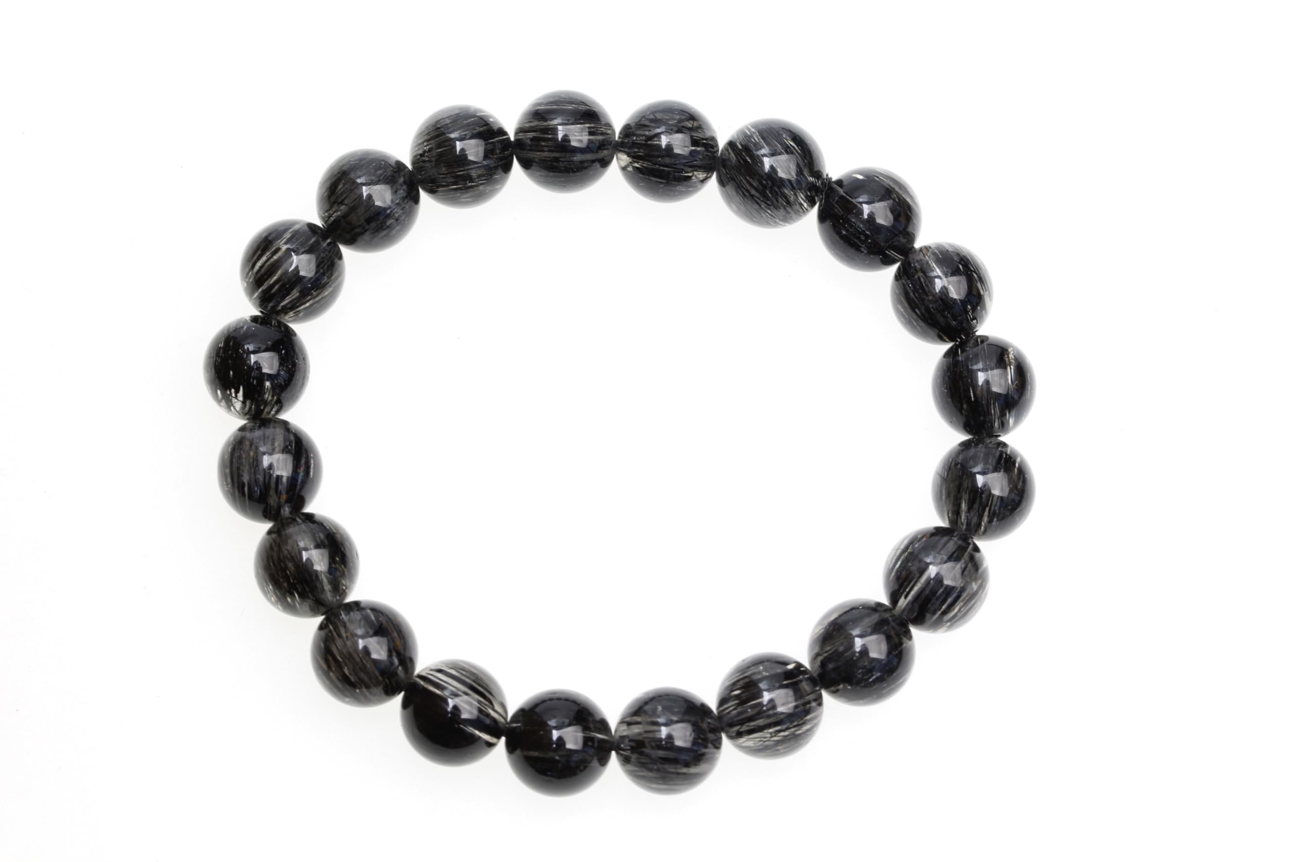 

Черный рутиловый кварц Защита от силы Хорошие бразильские натуральные молитвенные бусины Черный рутиловый кварц [K.KOUOKU] Браслет, Камень, Зло, Удача, Камень,