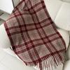 Scarf Female Autumn and Winter New Korean Version Student Couple Small Fragrant Plaid Scarf Advanced Sense Tassel Warm Shawl