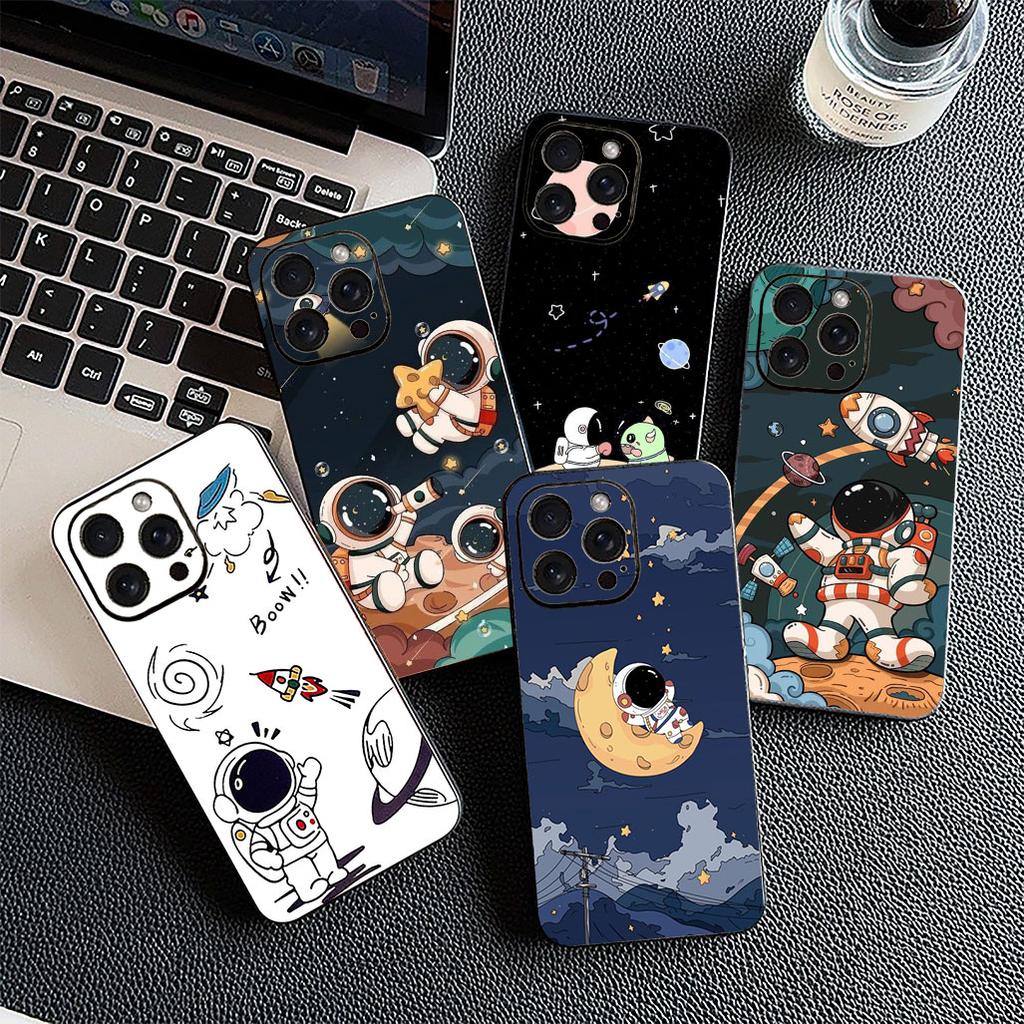 Cover for Motorola Moto G55 G45 G75 G85 G35 Edge 50 30 Fusion 40 NEO Ultra Pro Casing Phone Case Moon Astronaut Stars Art