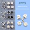 Detachable Jeans Button Pins No Sewing Required Trousers Waist Tightener Metal Waist Buckles Trouser Button Pins