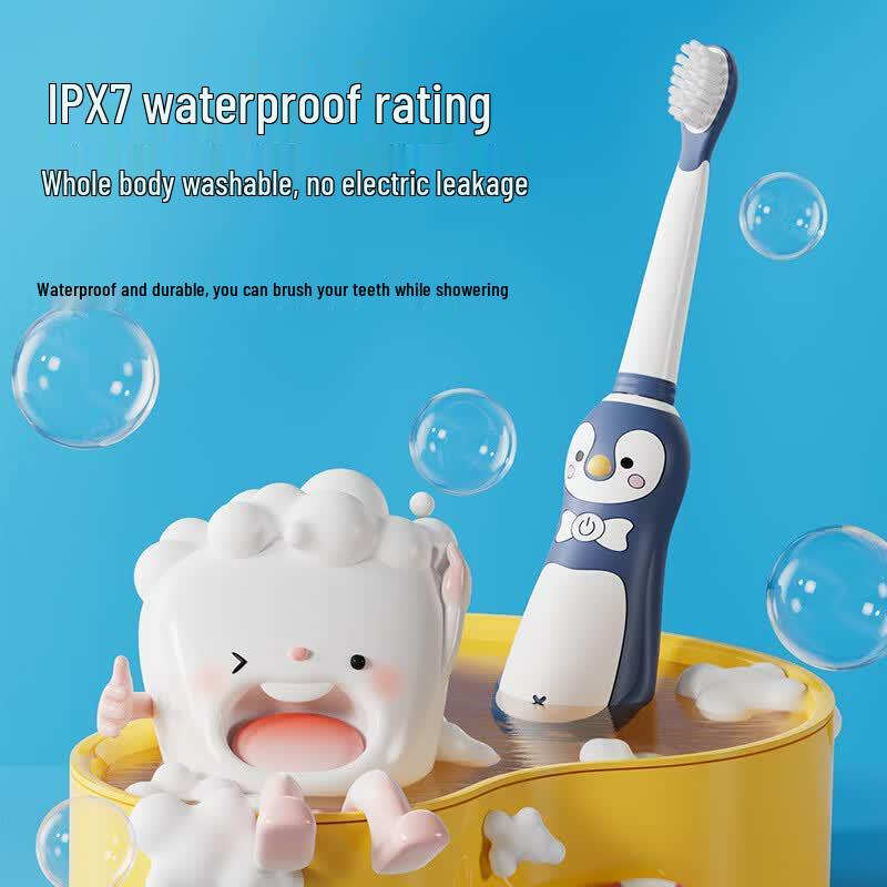 KUTA Kids' Cartoon Electric Toothbrush Set, Soft Bristles