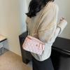 Bag 2025 new fashionable autumn woolen plaid chain Korean version shoulder bag simple portable messenger bucket bag