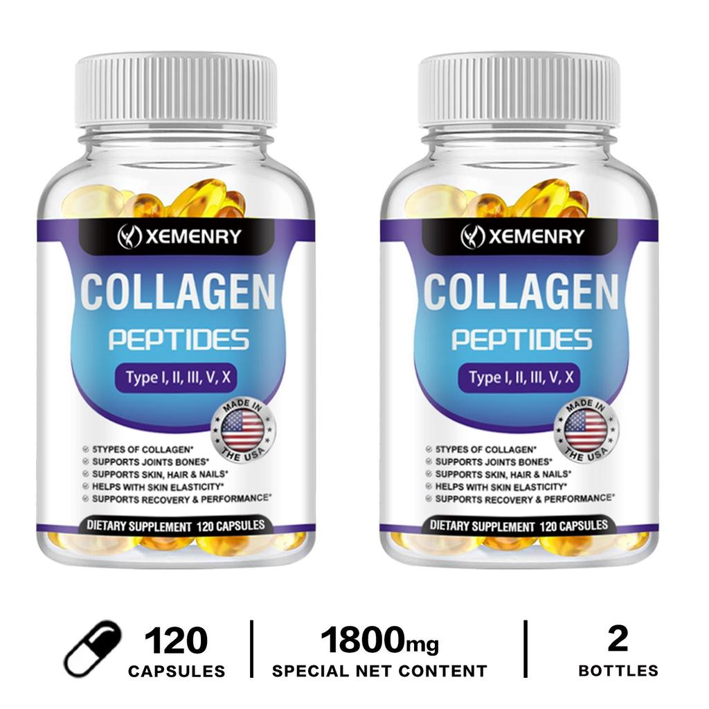 XEMENRY - Collagen Peptide Capsules - Health for Joints, Bones, Skin, Hair, and Nails