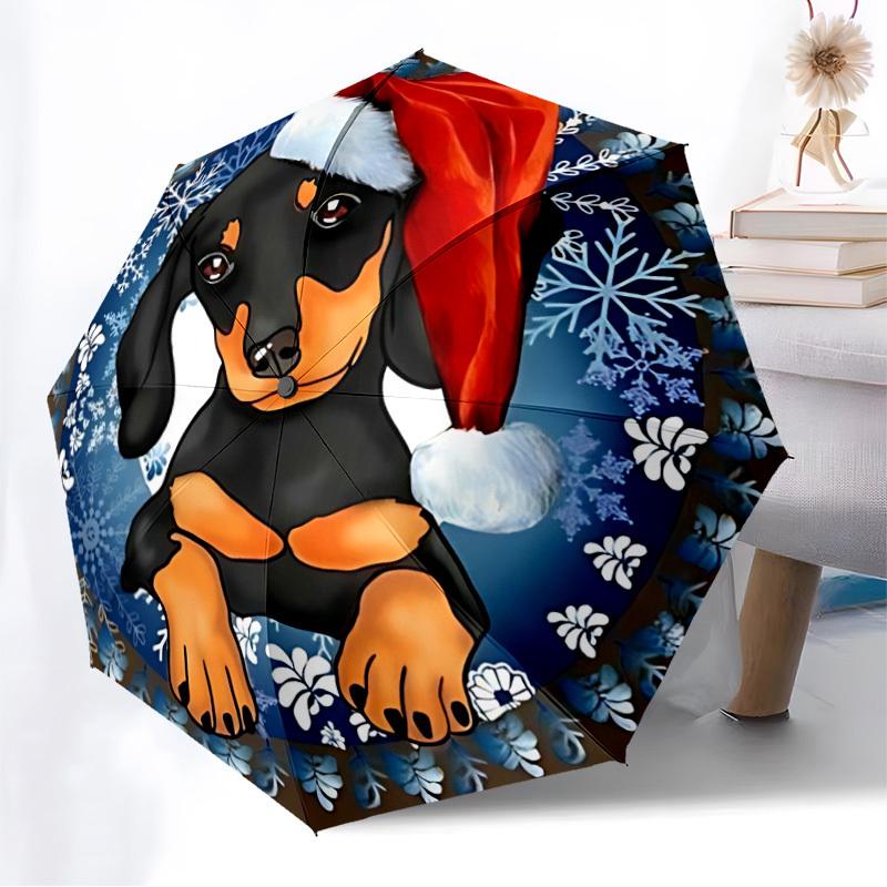 1pc Dachshund Automatic Folding Umbrella, Casual Outdoor Accessory, Birthday Festival Gift yy251126132