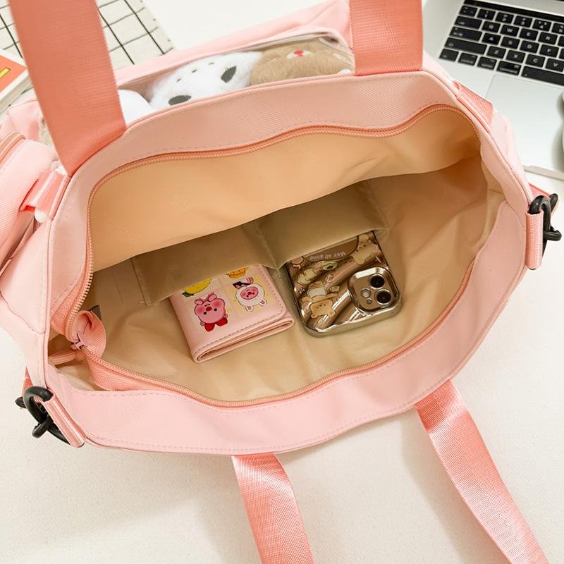 Large Capacity Clutter Bag Transparent Nylon Shoulder Bag Women's Tote Bag