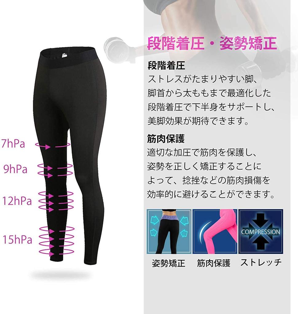 Sports Training Compression Wear Black 3XL [Sillictor] Women's Tights, Innerwear, Leggings, Underwear, [Breathable, Quick-Drying, Antibacterial,
