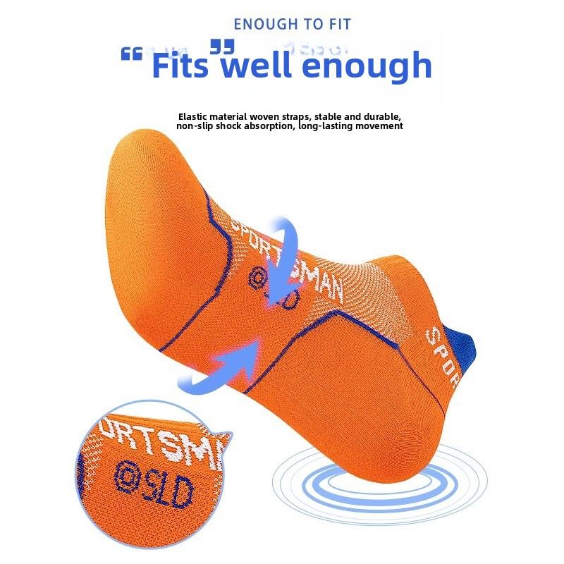 5 Paar Herren Deodorant Socken aus reiner Baumwolle, professionelle Sportsocken für Marathon, Basketball, Laufen, Bootssocken