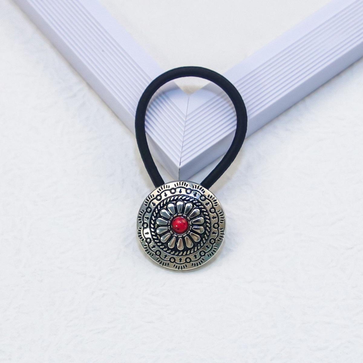 

Винтажная искусственная бирюзовая декоративная веревка для волос, элегантные резинки для волос в стиле бохо, держатели для хвостиков, двойные аксессуары для волос для женщин и девочек