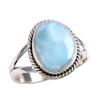 Natural Republic Larimar Gemstone 925 Solid Sterling Silver Gift Ring S.7 I3d35