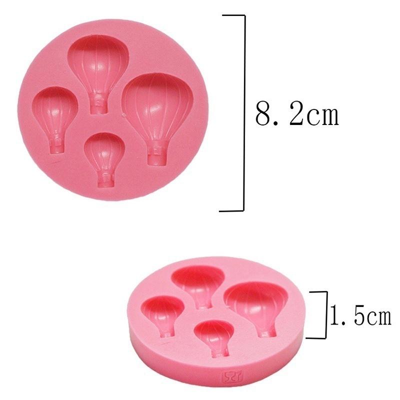 Varmluftsballong Cupcake Toppdekorasjonsform 3d Kakedekoreringsform Fondant Silikonverktøy for Baking
