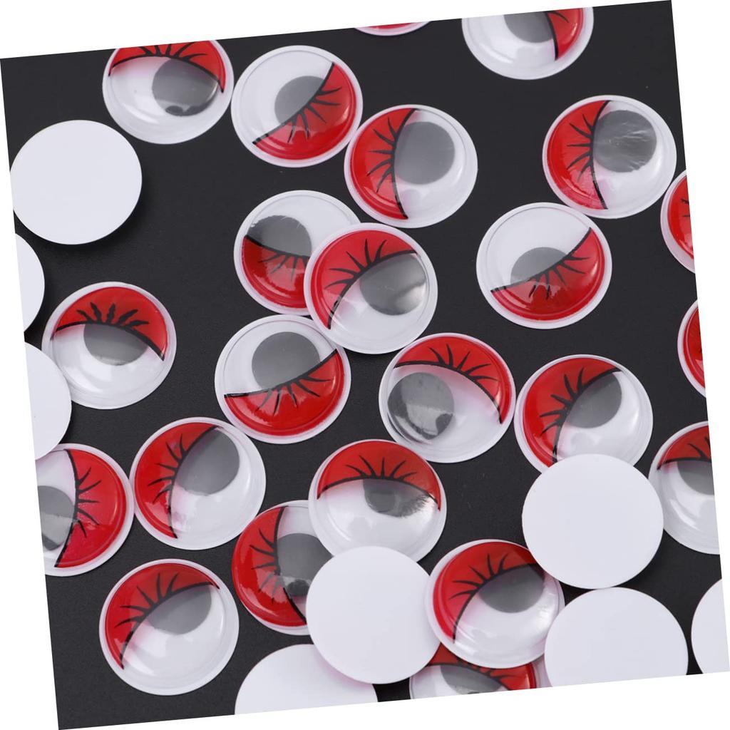 HOODANCOS 100pcs Wiggly Eyes Animal Stickers with Eyelashes for Moving Eyes, DIY Cartoon Eyes Accessories for Playsets, DIY Animal Eyes, DIY Crafts,