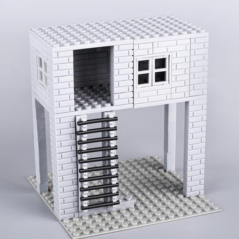 Toys Model Military Accessories Model WW2 Building Blocks Battlefield Blockhouse Sentry Tower Command Post Bunker Gift