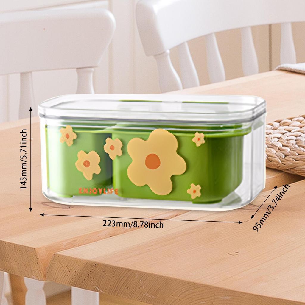 Double-Layer Drainer Basket with Leakproof Lid, Food Storage Container,
