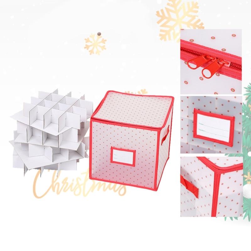 Foldable 64 Compartment Organizers Box Waterproof PVC for Christmas Light Storage