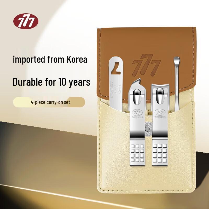 777 Three Seven Portable 4-Piece Nail Clipper Manicure Set